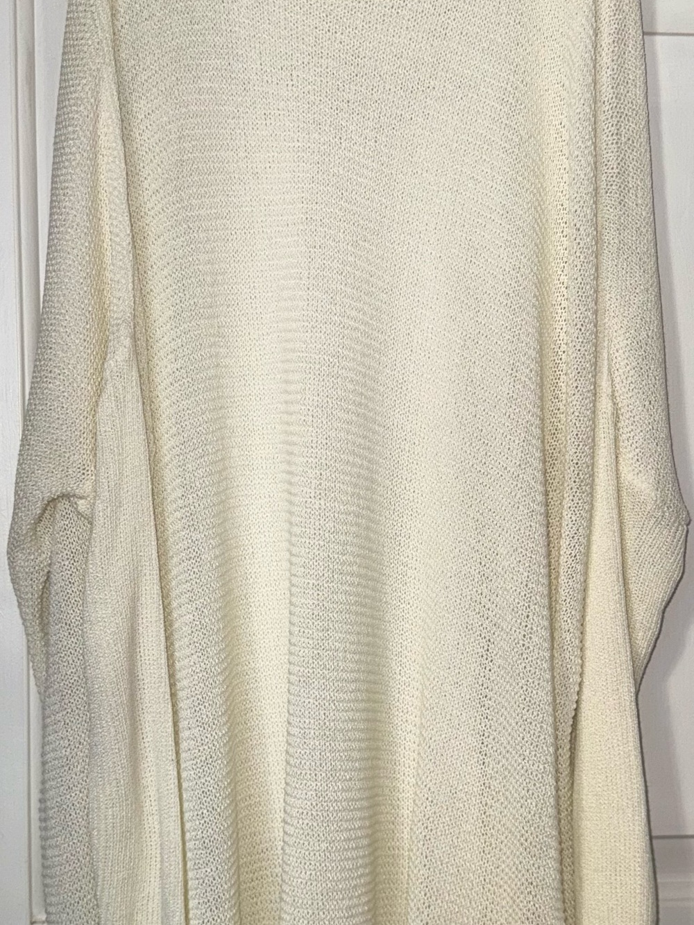 Women's Cream Knit Sweater - Lightweight Crewneck